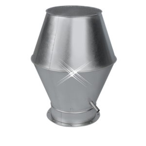 Aluminium deflectorkap 150 mm