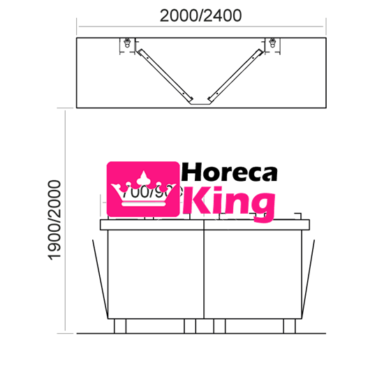 Eilandmodel afzuigkap 5200x2000x500 mm - Afbeelding 4