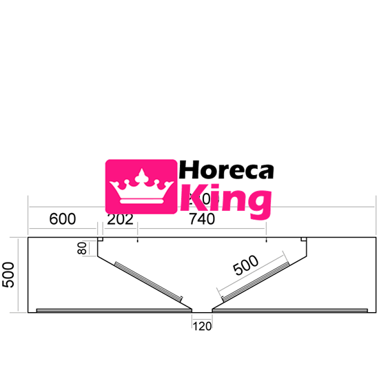 Eilandmodel afzuigkap 5000x2400x500 mm - Afbeelding 3
