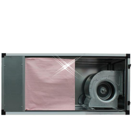Filterkast F7 met motor 3250 m3/h