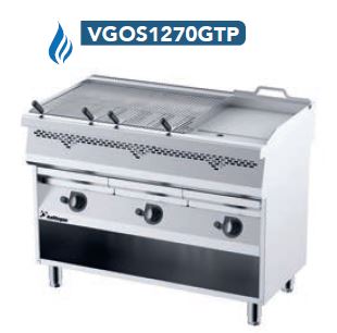 Gas-watergrill T-model, 33 kW, 120 × 70 cm, aardgas 20 mbar