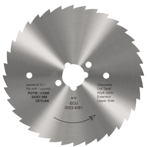 Circulair mes voor döner-/gyrosmessen Ceylan/Dost/Potis Ø 80 mm - gekarteld