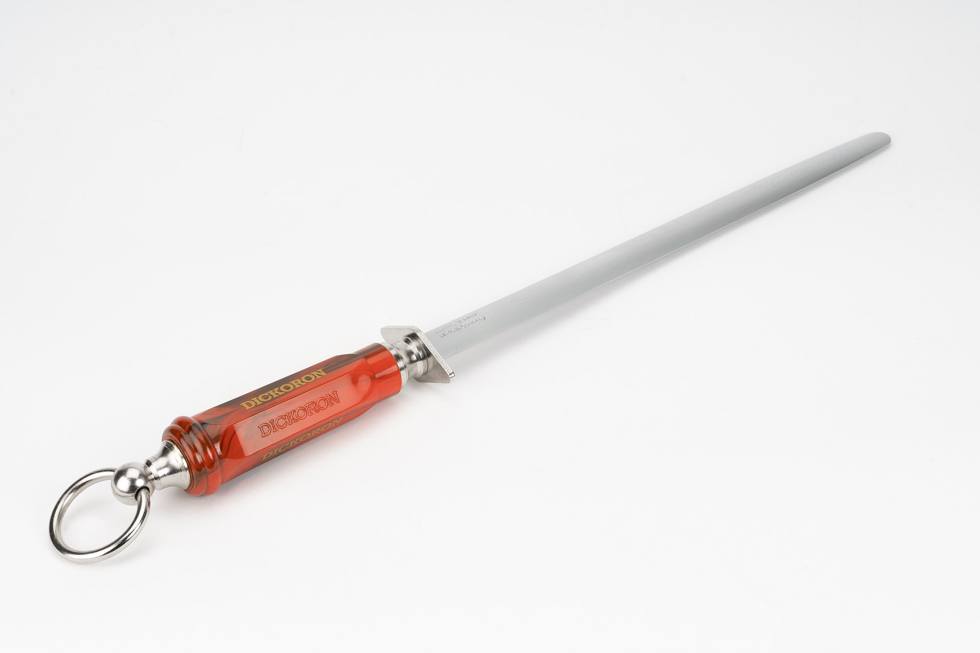 Aanzetstaal F.Dick Dickoron 30 cm/klassiek met rode handgreep/Made in Germany