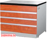 Neutrale kassa – 60 cm – met graniet & decor – vitrinemodel