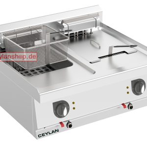 CEYLAN Elektrische Friteuse 2 x 12 l - 18 kW - (60x60cm) - 600 Serie