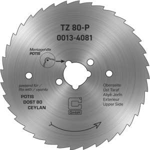 Compatibel cirkelmes Ø 80 mm – Getand, Universeel
