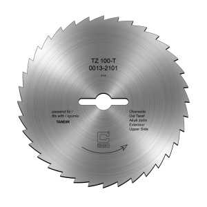 Compatibel cirkelvormig mes Ø 100 mm – gekarteld, geschikt voor tandoors