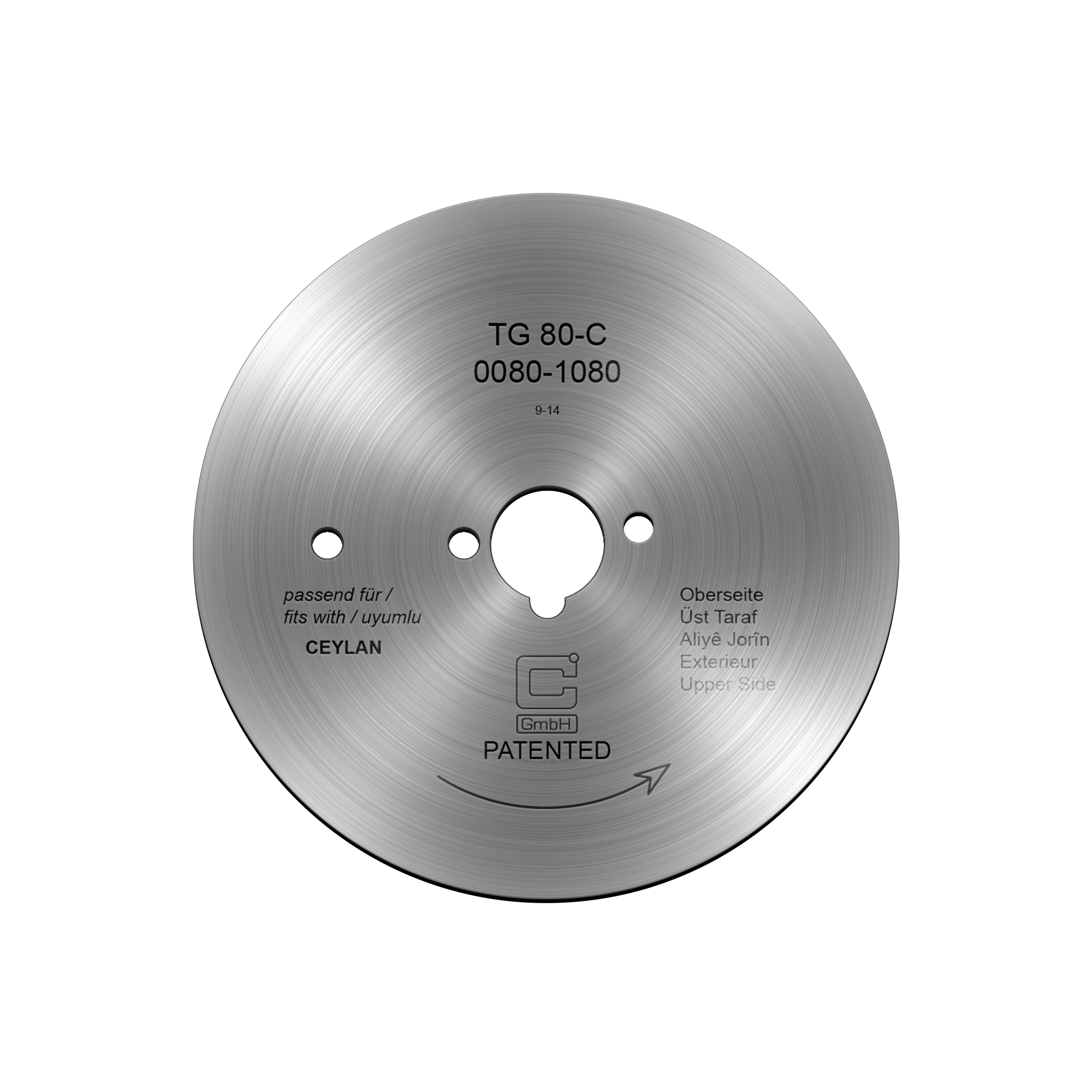 Circulair mes voor döner-/gyro-messen Heran/Devran/Saran Ø 80 mm – PREMIUM