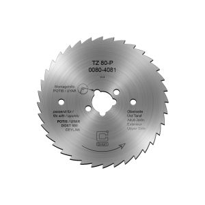 Circulair mes voor döner-/gyrosmessen Ceylan/Potis/Dost Ø 80mm - gekarteld - PREMIUM