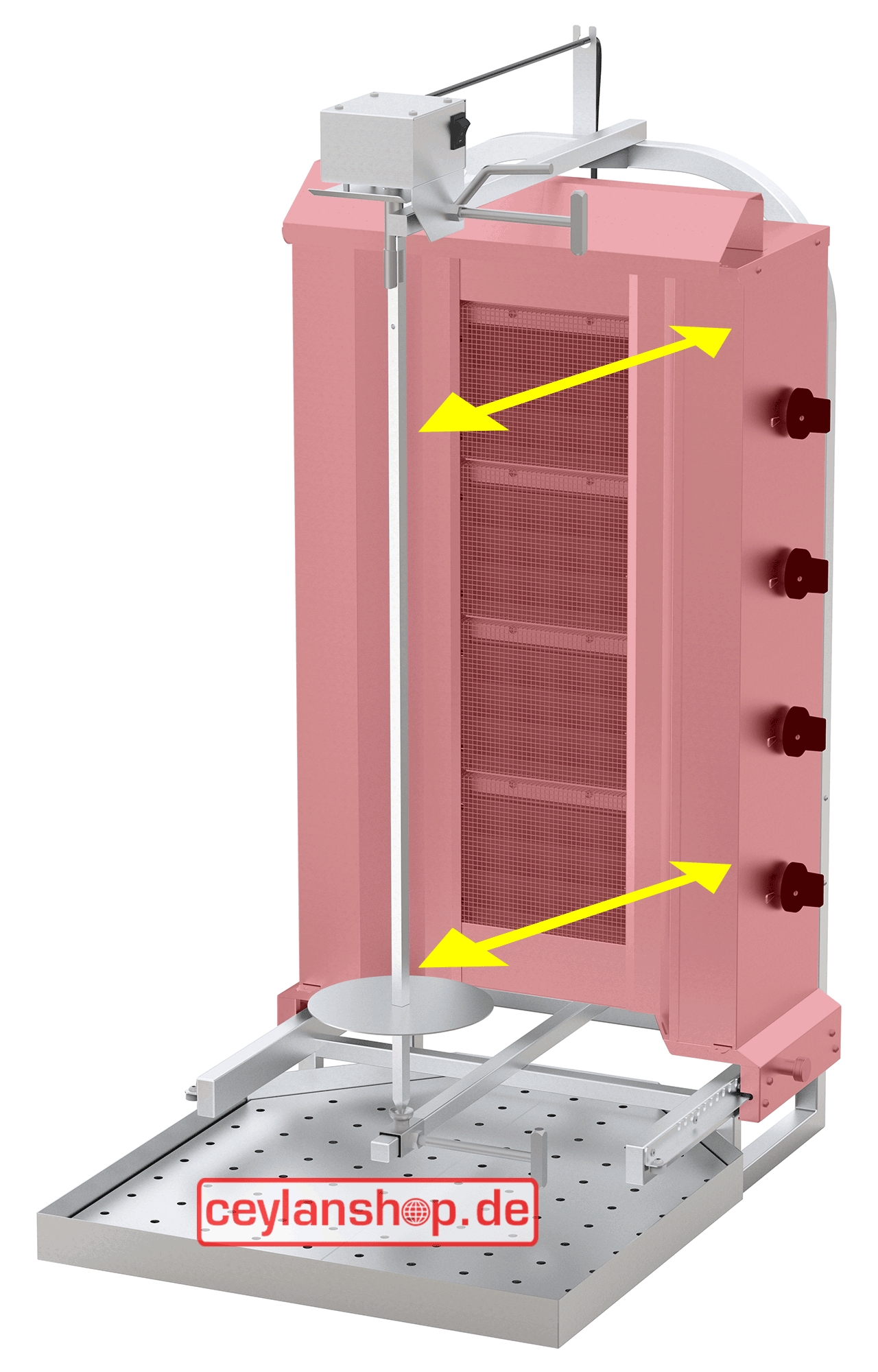 CEYLAN K-221-HG draagbare kebabgrill – 50 mbar propaan - Afbeelding 2
