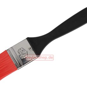 Bakkerskwast, 35 mm, rode nylon haren, kunststof handvat