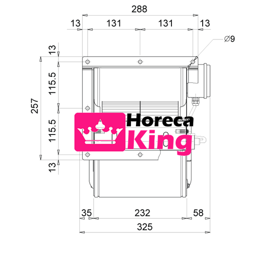 Afzuigkap afzuigmotor 1500 m3/h - Afbeelding 4