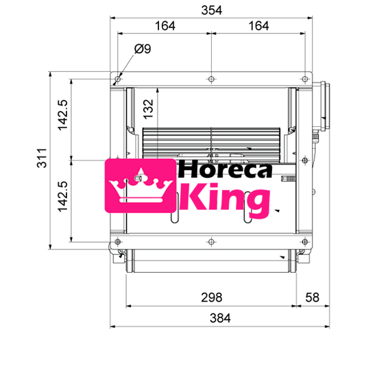 Afzuigkap afzuigmotor 2500 m3/h - Afbeelding 4