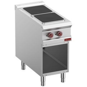 Fornuis 2 elektrische vierkante platen, open kast