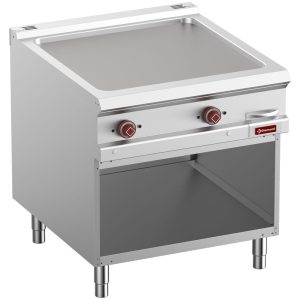 Gladde elektrische bakplaat, module 1/1, open kast