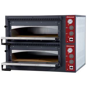Elektrische oven 2x 6 pizza's, 2 kamers