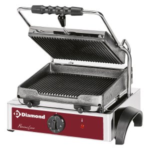 Elektrische panini-grill, geribbelde platen