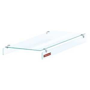 Centrale "rechter" glasrand op 90° aan elke kant, 2x GN 1/1