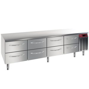 Gekoelde onderbouw, 8X 1/2 laden GN1/1-h 100 mm