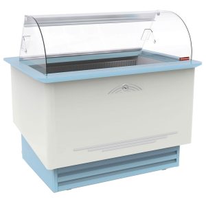 Ijsvitrine statisch, 10 trays 5 liter, met reserve