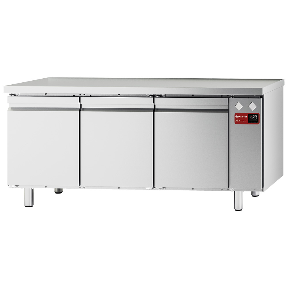 Gekoelde tafel, geventileerd, 3 deuren GN 1/1, (zonder groep)