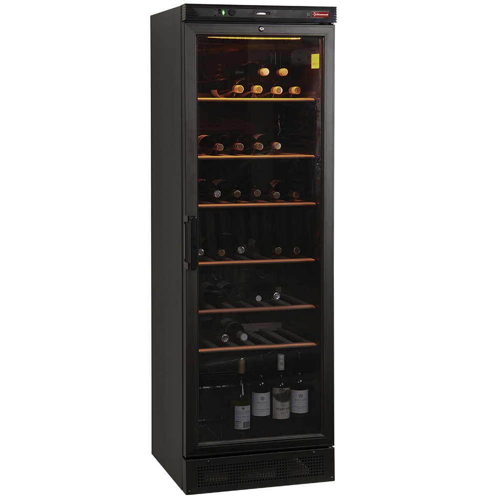 Geventileerde wijnkelder, 380 liter, ZWART