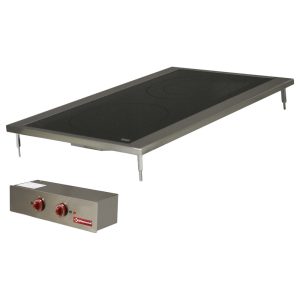 Elektrisch fornuis, 2 vitrokeramische platen, inbouw