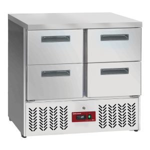 Gekoelde werkbank 4x 1/2 laden GN 1/1