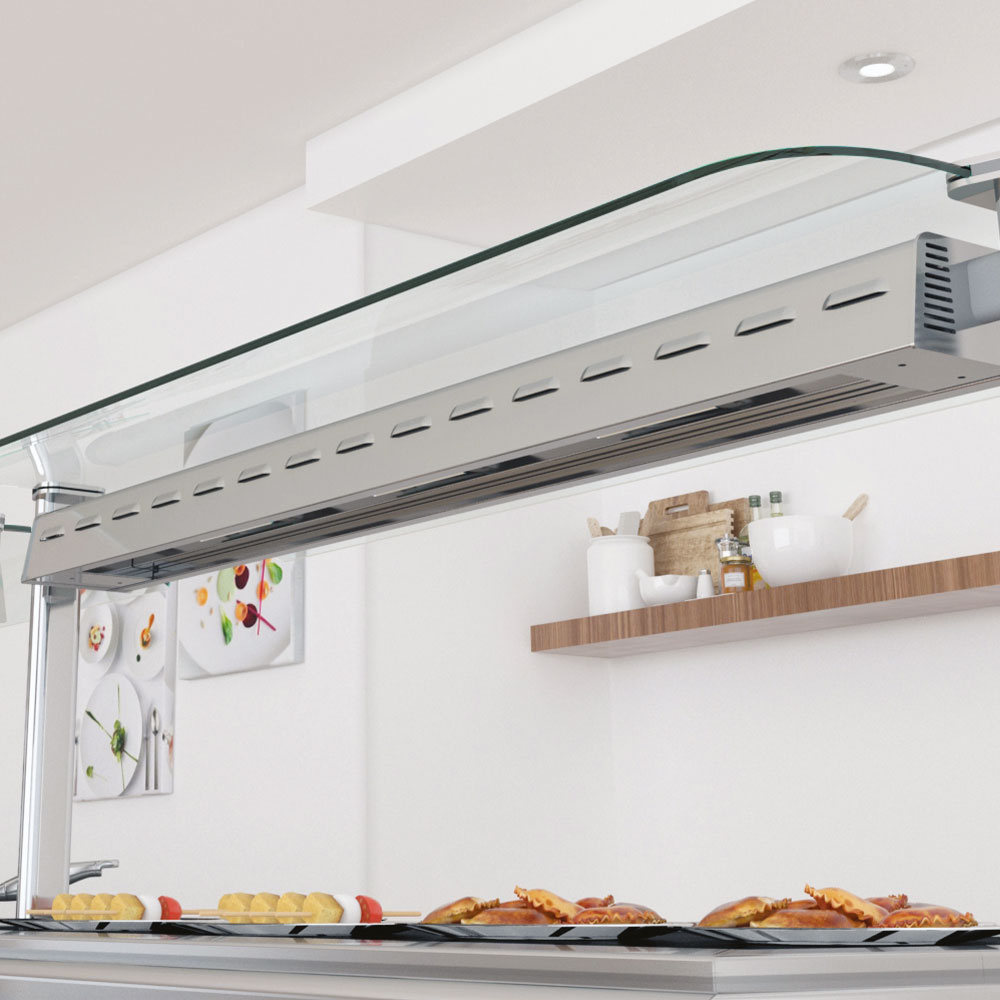 Centraal "gebogen" glas aan elke kant, 3x GN 1/1 - Afbeelding 2