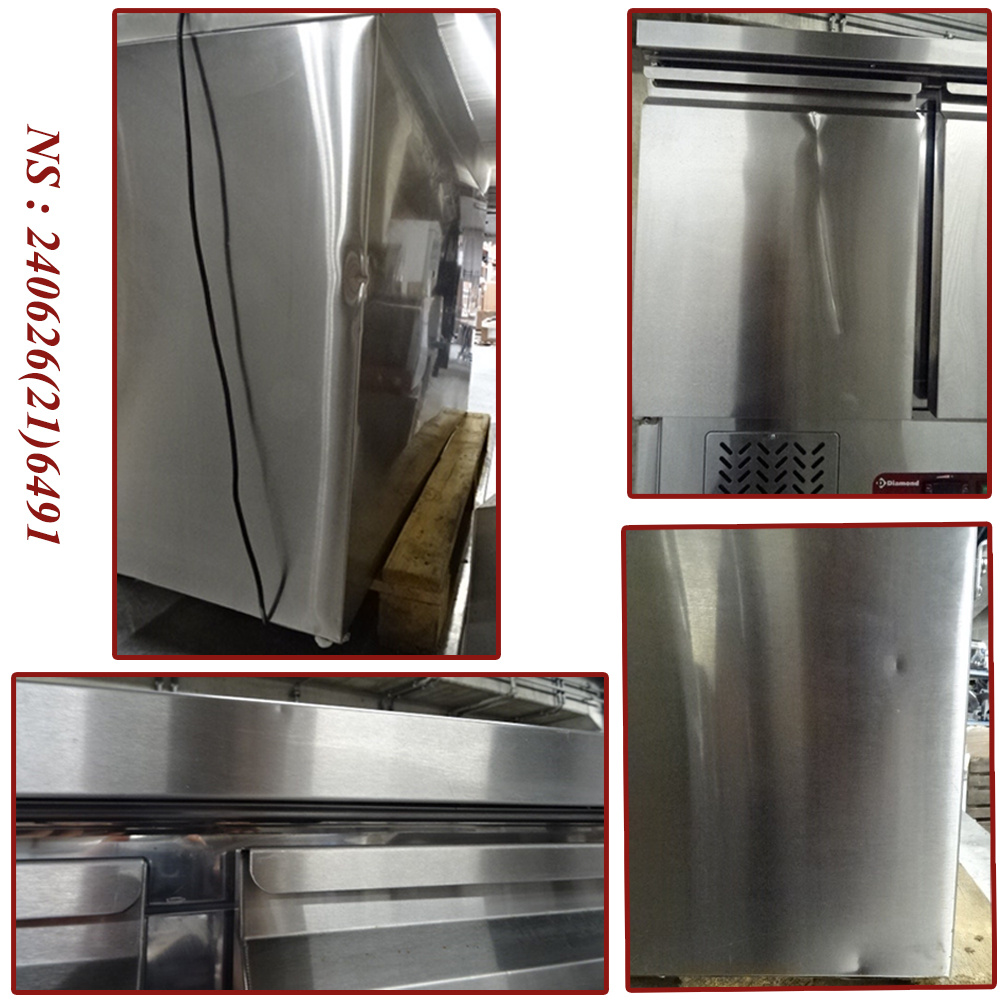 Gekoelde werktafel 3 deuren GN 1/1, 340 liter + gekoelde opbouw 8x GN1/6-150 mm - Afbeelding 2