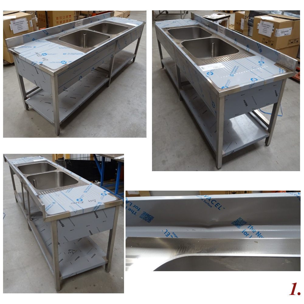 Spoelbak 2 tanks en 2 afvoeroppervlakken - Afbeelding 3