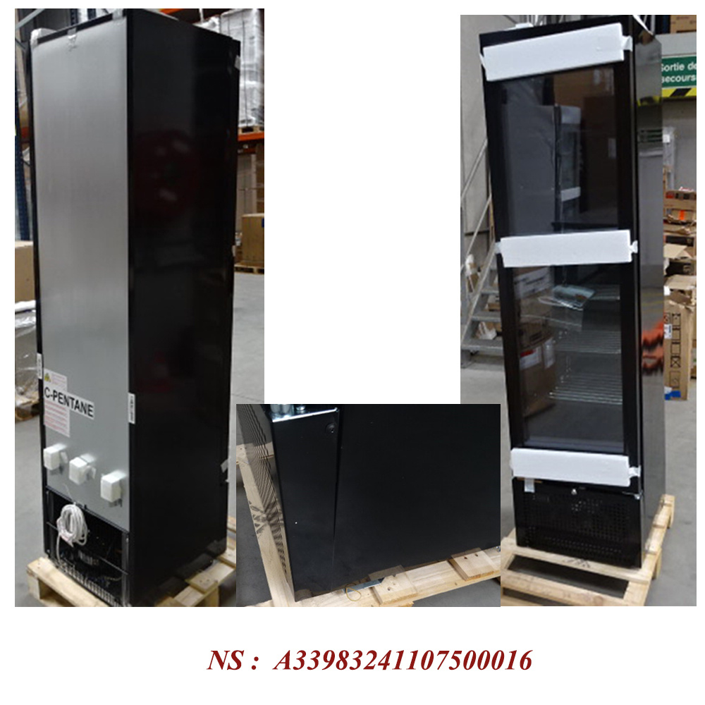 Negatieve koelvitrine 221 liter - 7 vaste niveaus - ZWART - Afbeelding 2