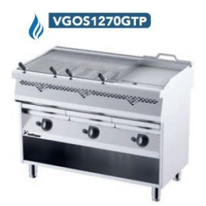 Gas-watergrill T-model, 33 kW, 120 × 70 cm, aardgas 20 mbar