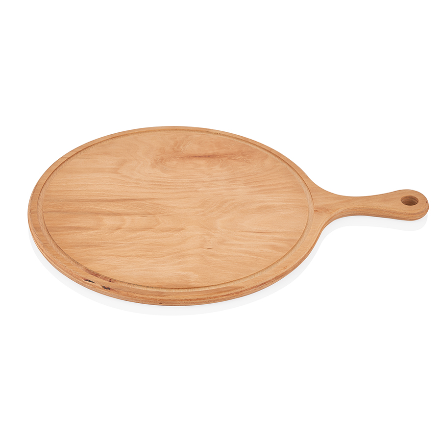 Pizza serveerschaal met handvat, 26 cm, hout