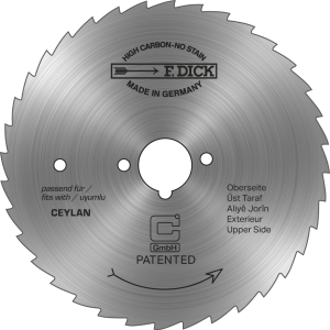 Circulair mes voor döner/gyros messen F.Dick Ceylan Devran Ø 80mm - gekarteld - PREMIUM
