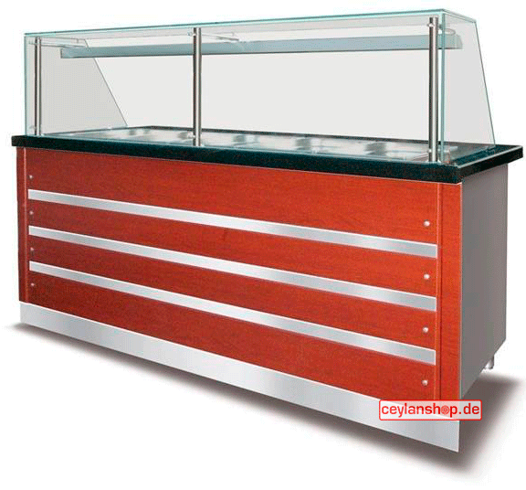 Saladette 2 m – 5 × 1/1 GN – Model SL-D-200-GW-BR – met granieten aanrechtblad – uitsluitend te koop in Noordrijn-Westfalen