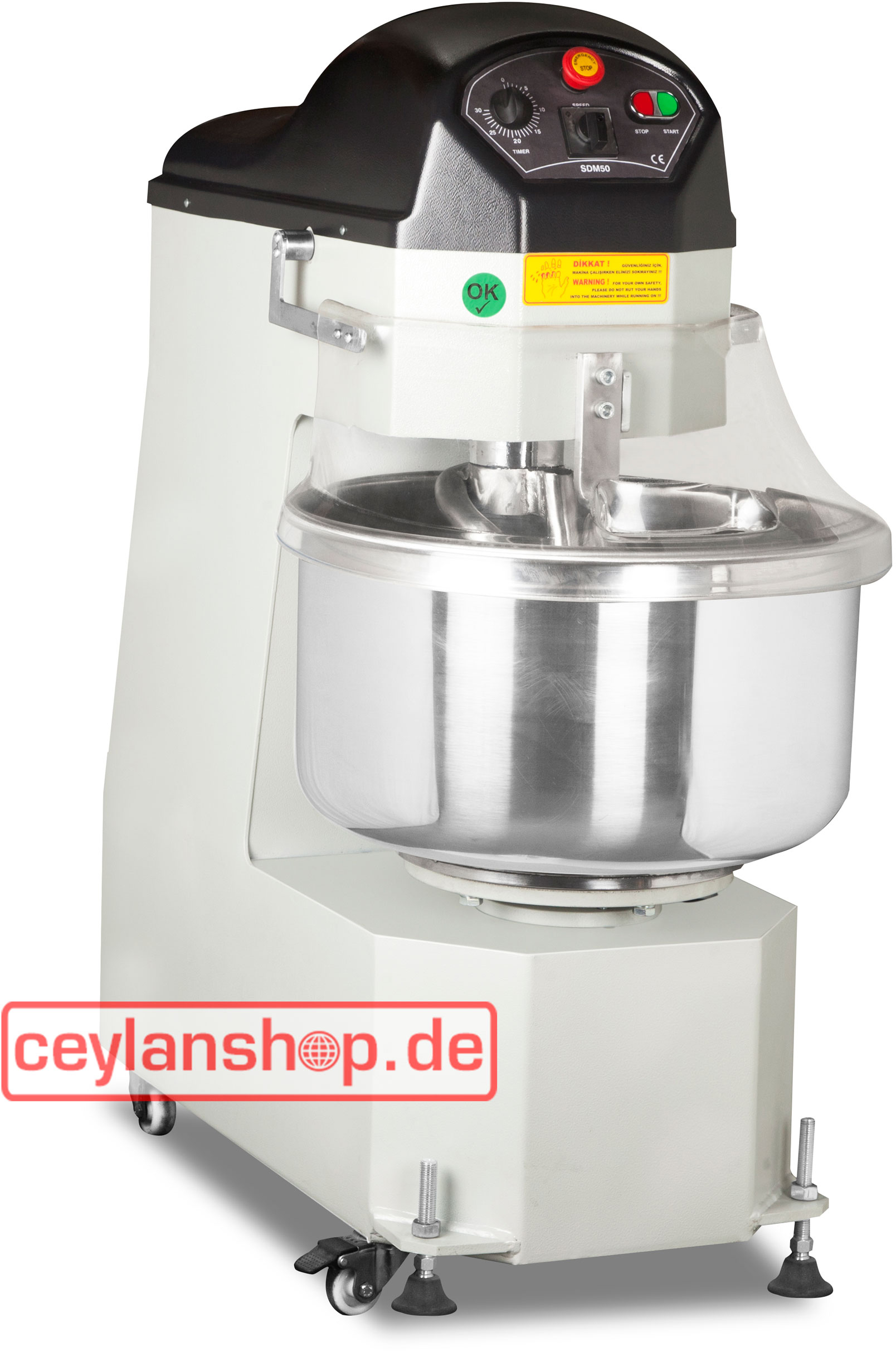 Deegmenger SDM50 liter met 2 snelheden en timer