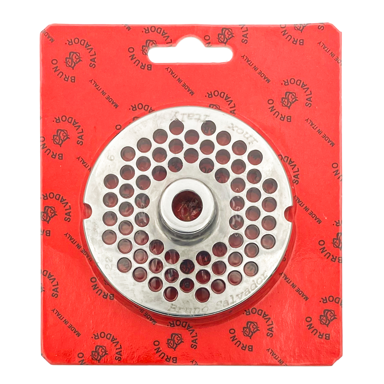 Geperforeerde schijf type ENTERPRISE 22/6 – Ø 6 mm, roestvrij staal, met naaf, zelfslijpend (Salvador, Made in Italy)