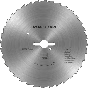 Speciale aanbieding: Circulair mes voor döner-/gyrosmessen Tandir/Jet Ø 120mm - gekarteld