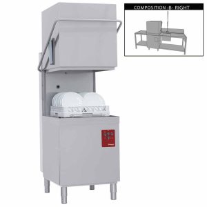 Doorschuifvaatwasser compleet, bestaande uit :