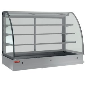 Bovenelement en gesloten vitrine op 3 niveaus, gekoeld, geventileerd 3x GN 1/1 (zonder hermetische unit)