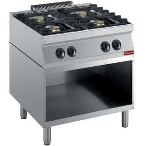 Fornuis bestaat uit : 4 branders & open onderbouw