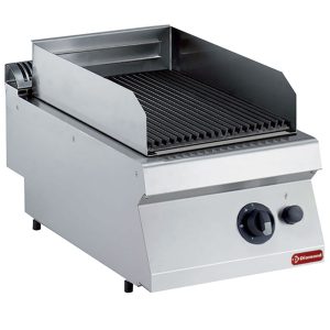 Gasgrill op lavasteen, ijzeren rooster 1/2 mod. -TOP-