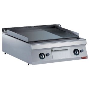 Gasgrillplaat, 2/3 plat en 1/3 geribbeld -BOVENKANT-