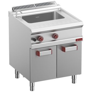 Gas pastakoker 1 bak 40 lit. (zonder manden), op onderbouw