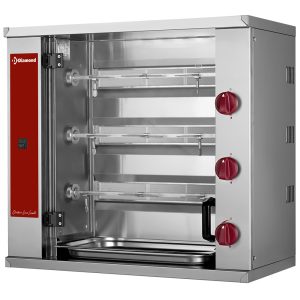 Gas kippengrill, 3 spitten (9 kippen) KLEIN