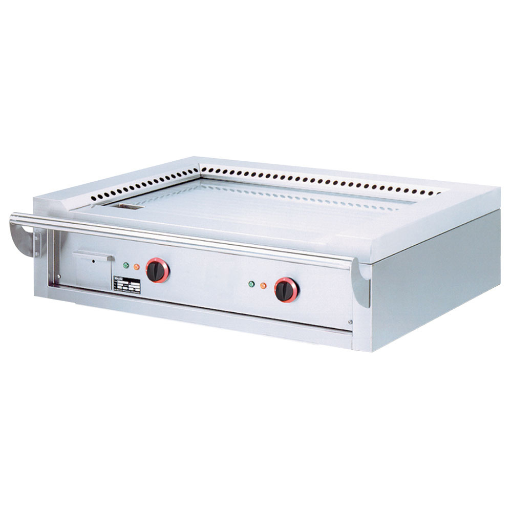 Elektrische "Teppanyaki" plaat, 2 zones (2x 5,85 kW), voor op tafel -Top-