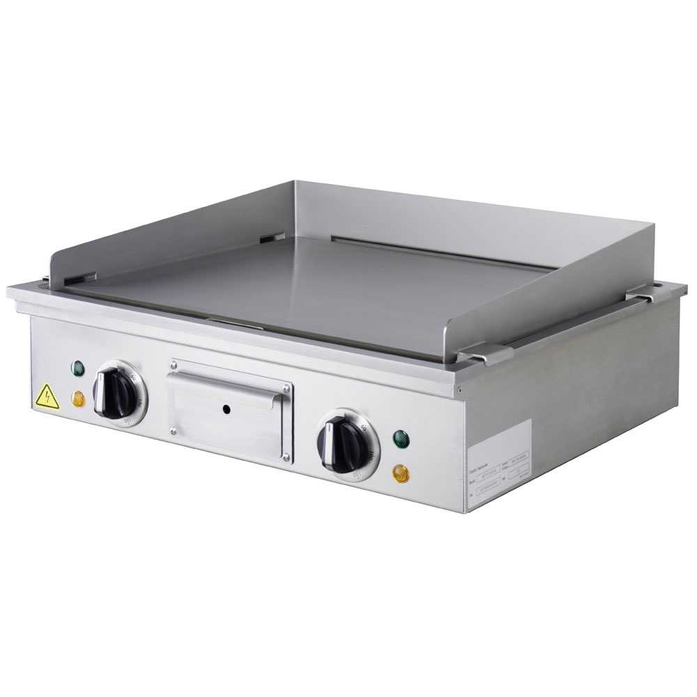 Elektrische "Teppanyaki" plaat, 2 zones (2x 3,15 kW), voor op tafel