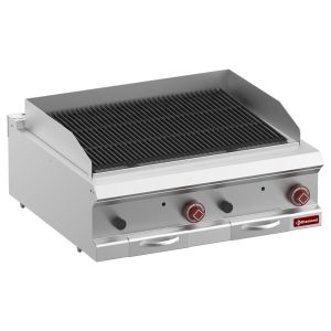 Lavasteengrill, module 1/1, gietijzeren rooster "dubbelzijdig"-Top-