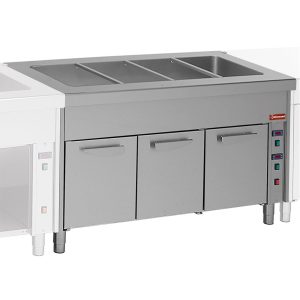Bain-marie op warmhoudkast 2x GN 1/1
